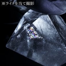 画像4: ブルールチルクォーツ ポリッシュ 25.2g ブラジル産 【一点もの】Blue Rutilelated quartz 希少 原石 藍針水晶 レインボー 虹 浄化 お守り 天然石 パワーストーン カラー (4)