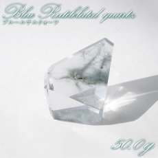 画像1: ブルールチルクォーツ ポリッシュ 50.0g ブラジル産 【一点もの】Blue Rutilelated quartz 原石 藍針水晶 浄化 お守り 天然石 パワーストーン カラーストーン (1)