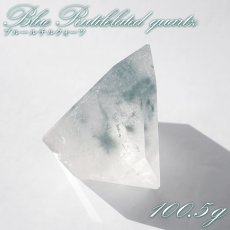 画像1: ブルールチルクォーツ ポリッシュ 100.5g ブラジル産 【一点もの】Blue Rutilelated quartz 原石 藍針水晶 レインボー 虹 浄化 お守り 天然石 パワーストーン カラースト (1)