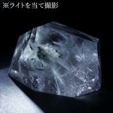 画像4: ブルールチルクォーツ ポリッシュ 219.0g ブラジル産 【一点もの】Blue Rutilelated quartz 原石 希少 藍針水晶 浄化 お守り 天然石 パワーストーン カラーストーン (4)