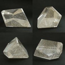 画像2: ルチルクォーツ 原石 ポリッシュ 284g ブラジル産 【 一点もの 】 Rutile quartz 希少 針水晶 シルバー ルチル 鉱物 浄化 お守り オブジェ 幸運 開運 天然石 パワーストーン (2)