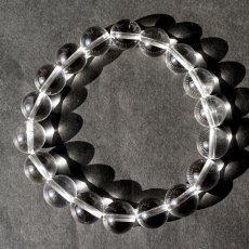 画像2: 天然水晶 11.5mm ブレスレット 【山梨甲府研磨】 AAA+ランク ブラジル産 手研磨 山梨県甲府市 職人 匠 宝石研磨 伝統技術 無処理 お守り 浄化 天然石 パワーストーン (2)