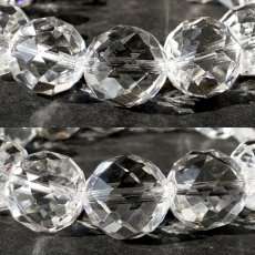 画像3: 天然水晶 14mm カット ブレスレット 【山梨甲府研磨】 ハンドカット 64面カット ブラジル産 手研磨 山梨県甲府市 職人 匠 宝石研磨 伝統技術 無処理 お守り 浄化 天然石 パワーストーン (3)