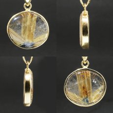 画像2: タイチンルチルクォーツ ペンダントトップ  SV925 ブラジル産【一点もの】Taichin rutile 希少 針水晶 スターバーストルチル ゴールド 浄化 お守り 天然石 パワーストーン (2)