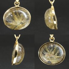 画像2: タイチンルチルクォーツ ペンダントトップ  SV925 ブラジル産【一点もの】Taichin rutile 希少 針水晶 スターバーストルチル ゴールド 浄化 お守り 天然石 パワーストーン (2)