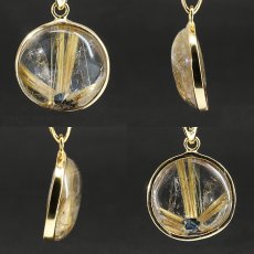 画像2: タイチンルチルクォーツ ペンダントトップ  SV925 ブラジル産【一点もの】Taichin rutile 希少 針水晶 スターバーストルチル ゴールド 浄化 お守り 天然石 パワーストーン (2)