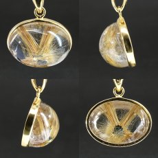 画像2: タイチンルチルクォーツ ペンダントトップ  SV925 ブラジル産【一点もの】Taichin rutile 希少 針水晶 スターバーストルチル ゴールド 浄化 お守り 天然石 パワーストーン (2)