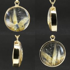 画像2: タイチンルチルクォーツ ペンダントトップ  SV925 ブラジル産【一点もの】Taichin rutile 希少 針水晶 スターバーストルチル ゴールド 浄化 お守り 天然石 パワーストーン (2)