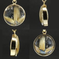 画像2: タイチンルチルクォーツ ペンダントトップ  SV925 ブラジル産【一点もの】Taichin rutile 希少 針水晶 スターバーストルチル ゴールド 浄化 お守り 天然石 パワーストーン (2)