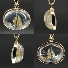 画像2: タイチンルチルクォーツ ペンダントトップ  SV925 ブラジル産【一点もの】Taichin rutile 希少 針水晶 スターバーストルチル ゴールド 浄化 お守り 天然石 パワーストーン (2)