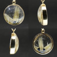 画像2: タイチンルチルクォーツ ペンダントトップ  SV925 ブラジル産【一点もの】Taichin rutile 希少 針水晶 スターバーストルチル ゴールド 浄化 お守り 天然石 パワーストーン (2)