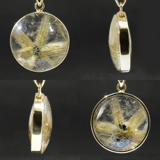 画像2: タイチンルチルクォーツ ペンダントトップ  SV925 ブラジル産【一点もの】Taichin rutile 希少 針水晶 スターバーストルチル ゴールド 浄化 お守り 天然石 パワーストーン (2)