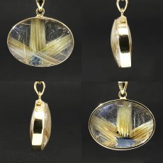 画像2: タイチンルチルクォーツ ペンダントトップ  SV925 ブラジル産【一点もの】Taichin rutile 希少 針水晶 スターバーストルチル ゴールド 浄化 お守り 天然石 パワーストーン (2)