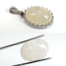 画像3: 静岡水晶 ルース 静岡県産 18×13mm オーバル カボション SIZUOKA Quartz 日本銘石 正規代理店 石英 水晶 日本製 自社製 鉱物 パワーストーン 天然石 (3)