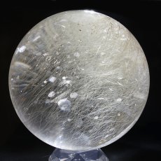画像4: ルチルクォーツ 丸玉 156mm ブラジル産 スフィア 【 一点もの 】 Rutile quartz 希少 針水晶 ルチル 鉱物 浄化 お守り 風水 オブジェ 幸運 開運 運気 天然石 パワーストーン (4)