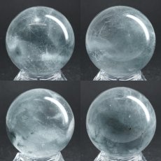 画像2: ブルールチルクォーツ 丸玉 40mm ブラジル産 【一点もの】Blue Rutilelated quartz 希少 スフィア 藍針水晶 浄化 お守り 天然石 パワーストーン カラーストーン (2)