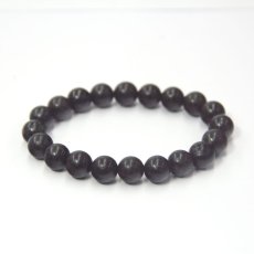 画像1: 【日本の石】ブラックハイドガーネット（Black Hide Garnet）◆12mm玉ブレスレット (1)