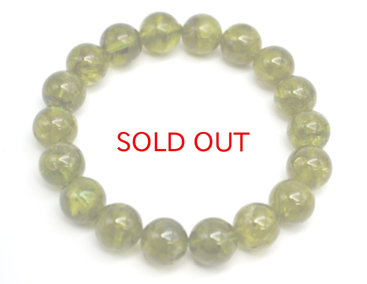 画像2: 【20%OFFセール】 ８月の誕生石ペリドット11.5mm玉ブレスレット ブラジル産 (2)
