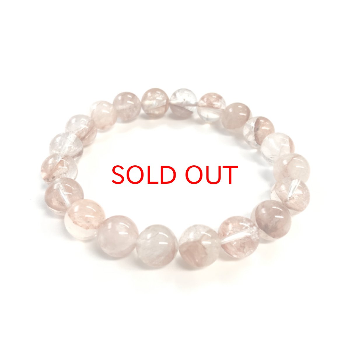 画像2: マニカラン水晶 ブレスレット ヒマラヤ産 10mm玉 淡色 ピンク 浄化 (2)