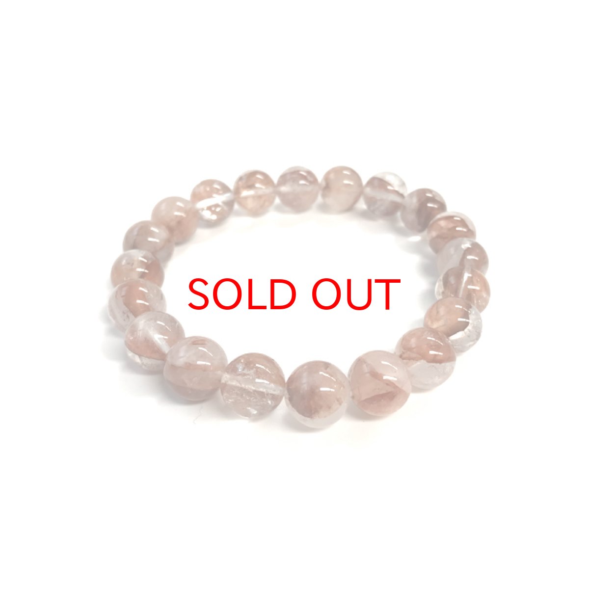 画像2: マニカラン水晶 ブレスレット ヒマラヤ産 10mm玉 濃色 ピンク 浄化 (2)