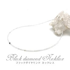 画像1: ブラックダイヤモンドネックレス Black diamond 黒金剛石 4月誕生石 (1)