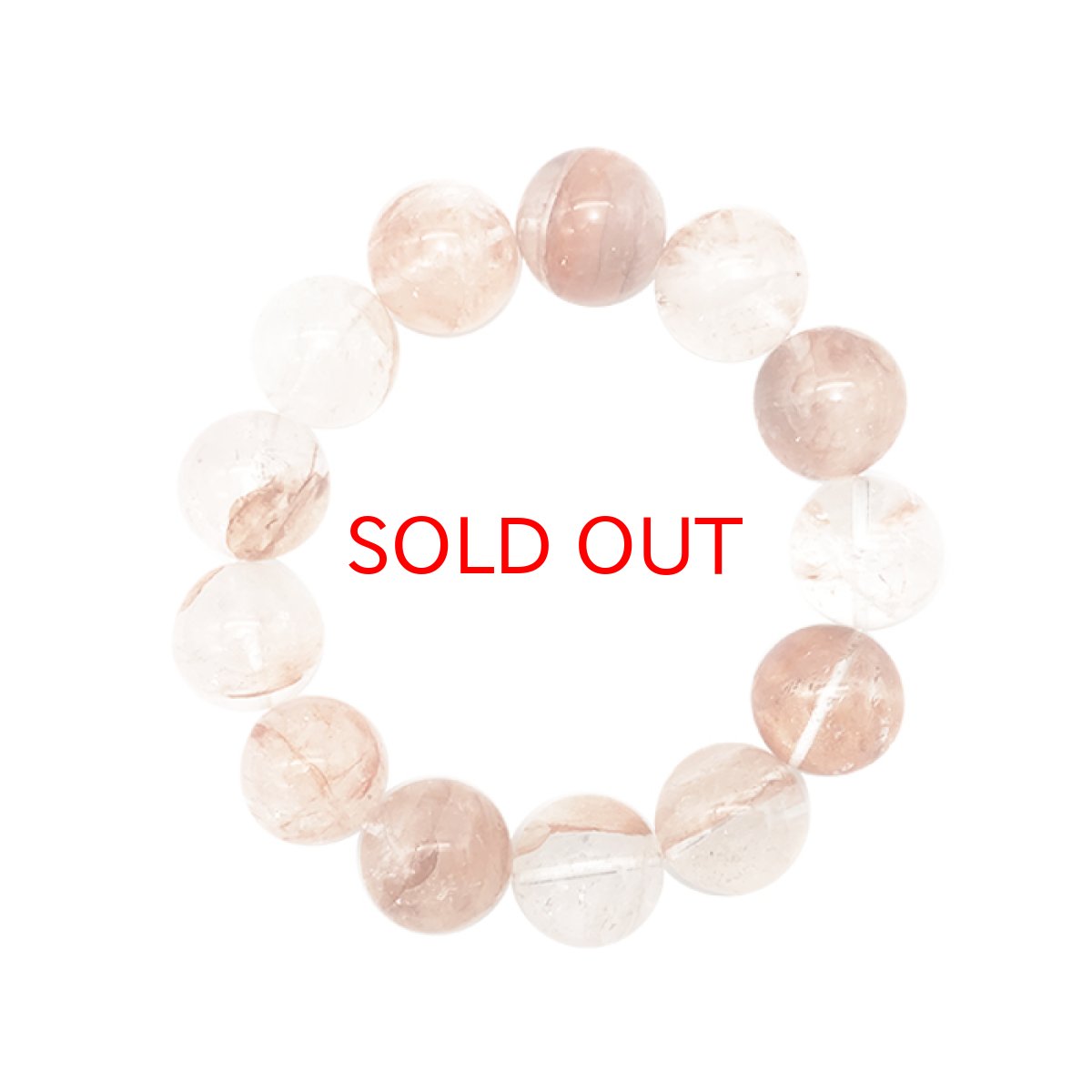 画像3: マニカラン水晶 ブレスレット ヒマラヤ産 16mm玉 淡色 ピンク 浄化 (3)