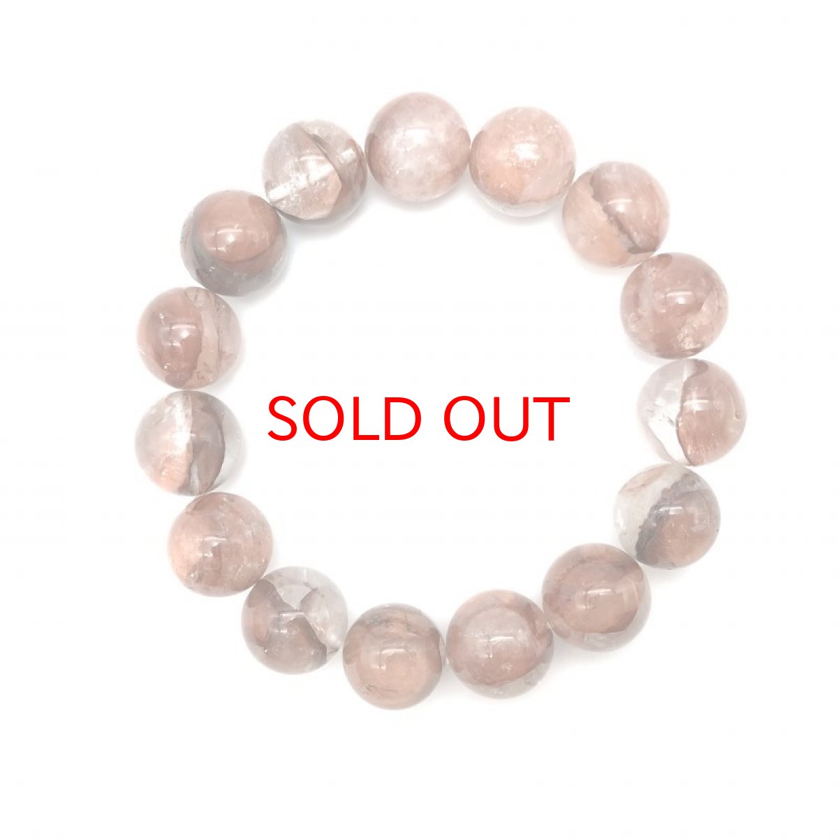 画像3: マニカラン水晶 ブレスレット ヒマラヤ産 14mm玉 濃色 ピンク 浄化 (3)