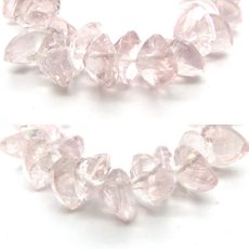 画像2: ローズクォーツハートカットブレスレット Rosequartz HeartcutBracelet 10mm  マダガスカル産 天然石 パワーストーン ギフト プレゼント 紅石英 バラ石英 (2)