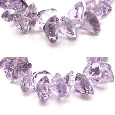 画像2: ラベンダーアメジストハートカットブレスレット Lavenderamethyst HeartcutBracelet 12mm ブラジル産 天然石 パワーストーン ギフト プレゼント (2)