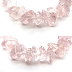 画像2: ローズクォーツハートカットブレスレット Rosequartz HeartcutBracelet 8mm  マダガスカル産 天然石 パワーストーン ギフト プレゼント 紅石英 バラ石英 (2)