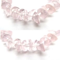 画像2: ローズクォーツハートカットブレスレット Rosequartz HeartcutBracelet 6mm  マダガスカル産 天然石 パワーストーン ギフト プレゼント 紅石英 バラ石英 (2)