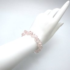 画像3: ローズクォーツハートカットブレスレット Rosequartz HeartcutBracelet 10mm  マダガスカル産 天然石 パワーストーン ギフト プレゼント 紅石英 バラ石英 (3)