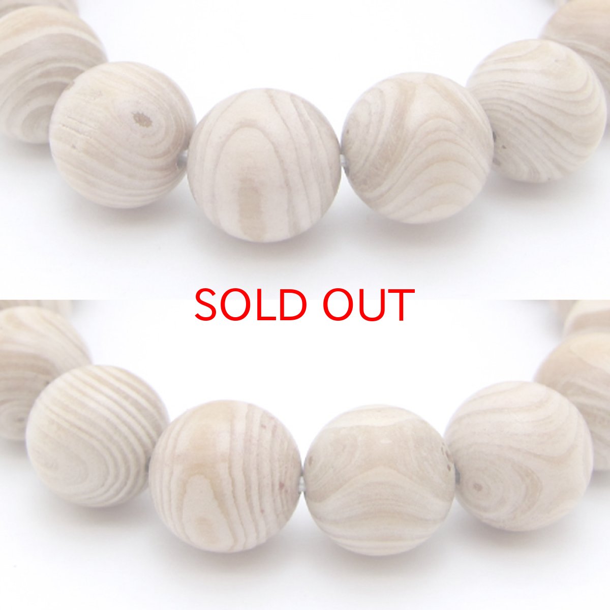 画像4: パワーズウッド ホワイトドラゴンアイ ブレスレット12mm (4)