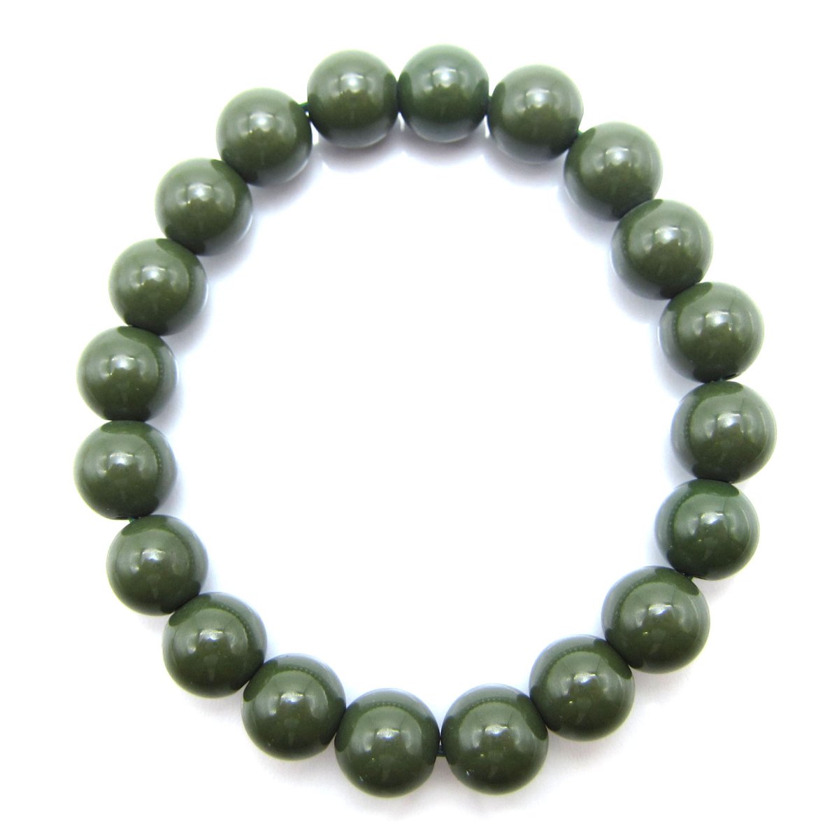 画像3: 北投石 ブレスレット グリーン 緑 10mm玉 天然記念物 放射性 ラジウム 鉛重晶石 健康運 お守り パワーズウッド パワーストーン 天然石 (3)