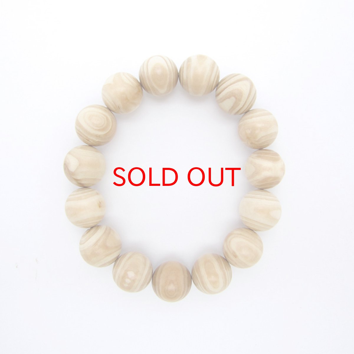 画像2: パワーズウッド ホワイトドラゴンアイ ブレスレット15mm (2)