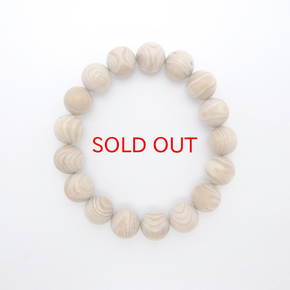 画像2: パワーズウッド ホワイトドラゴンアイ ブレスレット12mm (2)