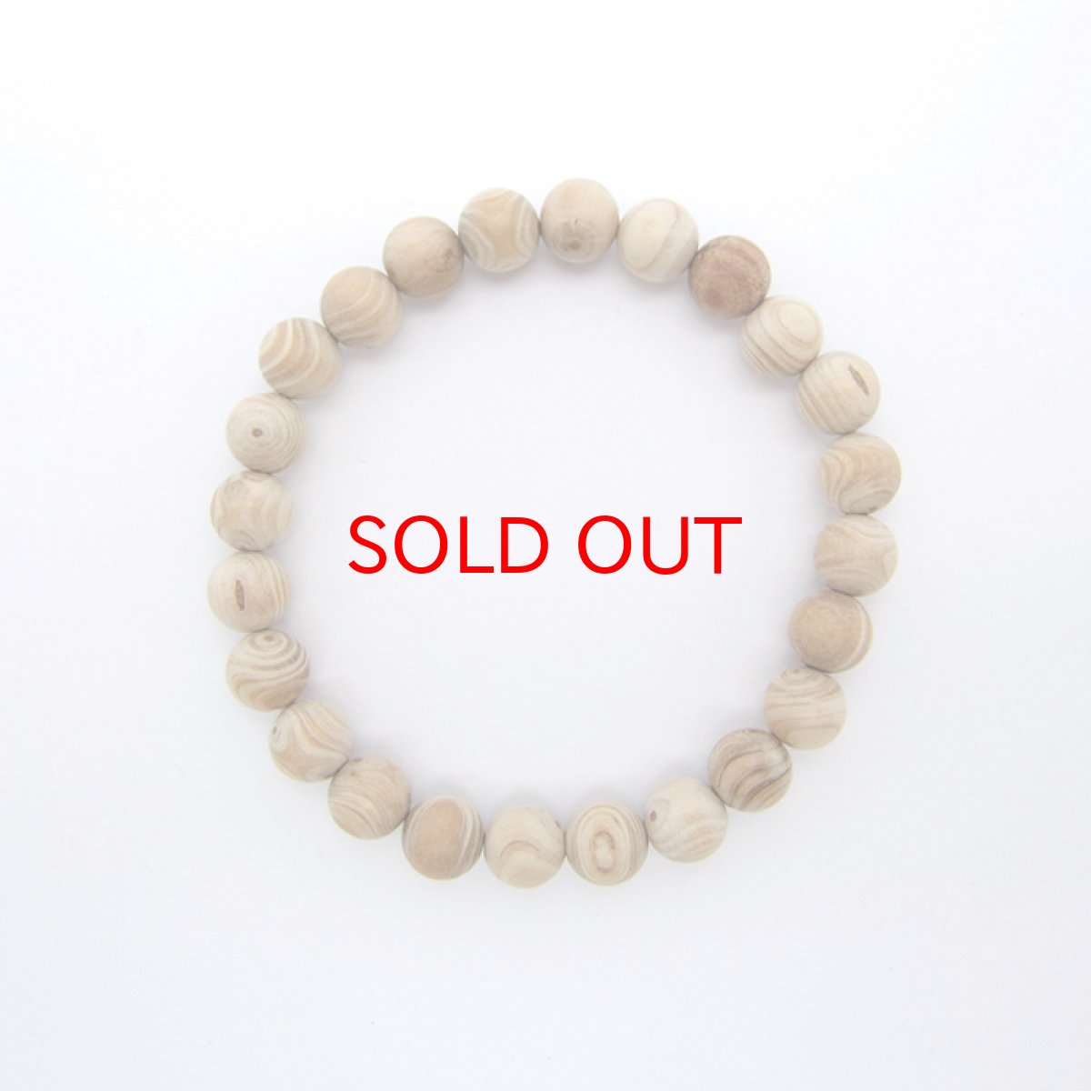 画像2: パワーズウッド ホワイトドラゴンアイ ブレスレット8mm (2)