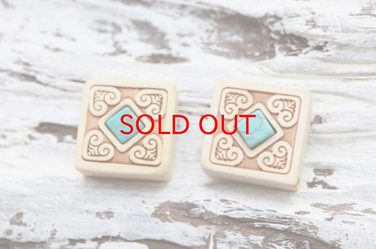 画像2: 【一粒売り】 ウッドビーズ 葉 リーフ 柘植 box wood フェイクターコイズ 約14mm 天然木 風水 ハンドメイド アクセサリーパーツ ナチュラル 品番:10873 (2)