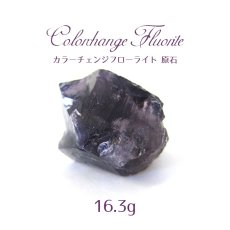 画像1: 【一点物】 カラーチェンジフローライト原石 16.3g 希少 蛍石 ColorchangeFluorite 天才の石 天然石 パワーストーン 紫 (1)