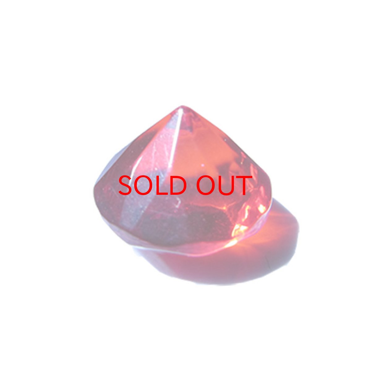 画像2: 【一点物】天然琥珀 ルビーレッドアンバー ルース 赤 ブリリアンカット 植物の化石 樹脂の化石 1.5ct リトアニア産 長寿 太陽 天然石 パワーストーン (2)