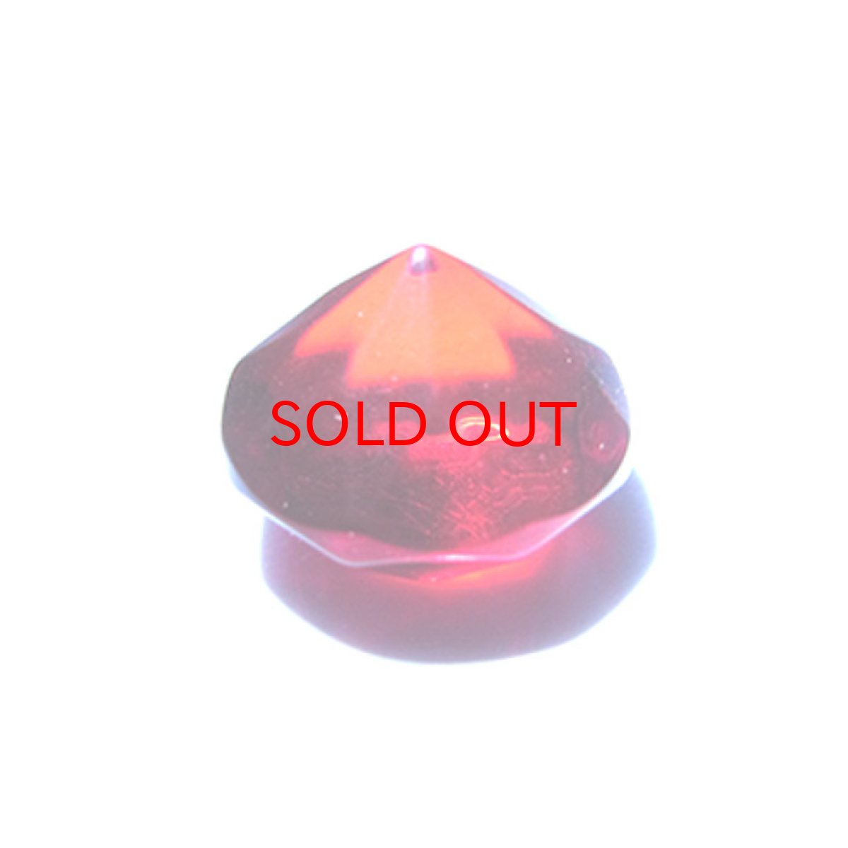 画像2: 【一点物】天然琥珀 ルビーレッドアンバー ルース 赤 ブリリアンカット 植物の化石 樹脂の化石 1.5ct リトアニア産 長寿 太陽 天然石 パワーストーン (2)