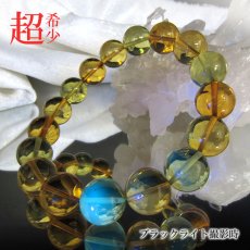 画像5: 【一点物】天然琥珀 アンバー ブルーアンバー ブレスレット 12mm 緑 グリーン 超希少  植物の化石 樹脂の化石 リトアニア産 長寿 太陽 天然石 パワーストーン B:81202007362 (5)