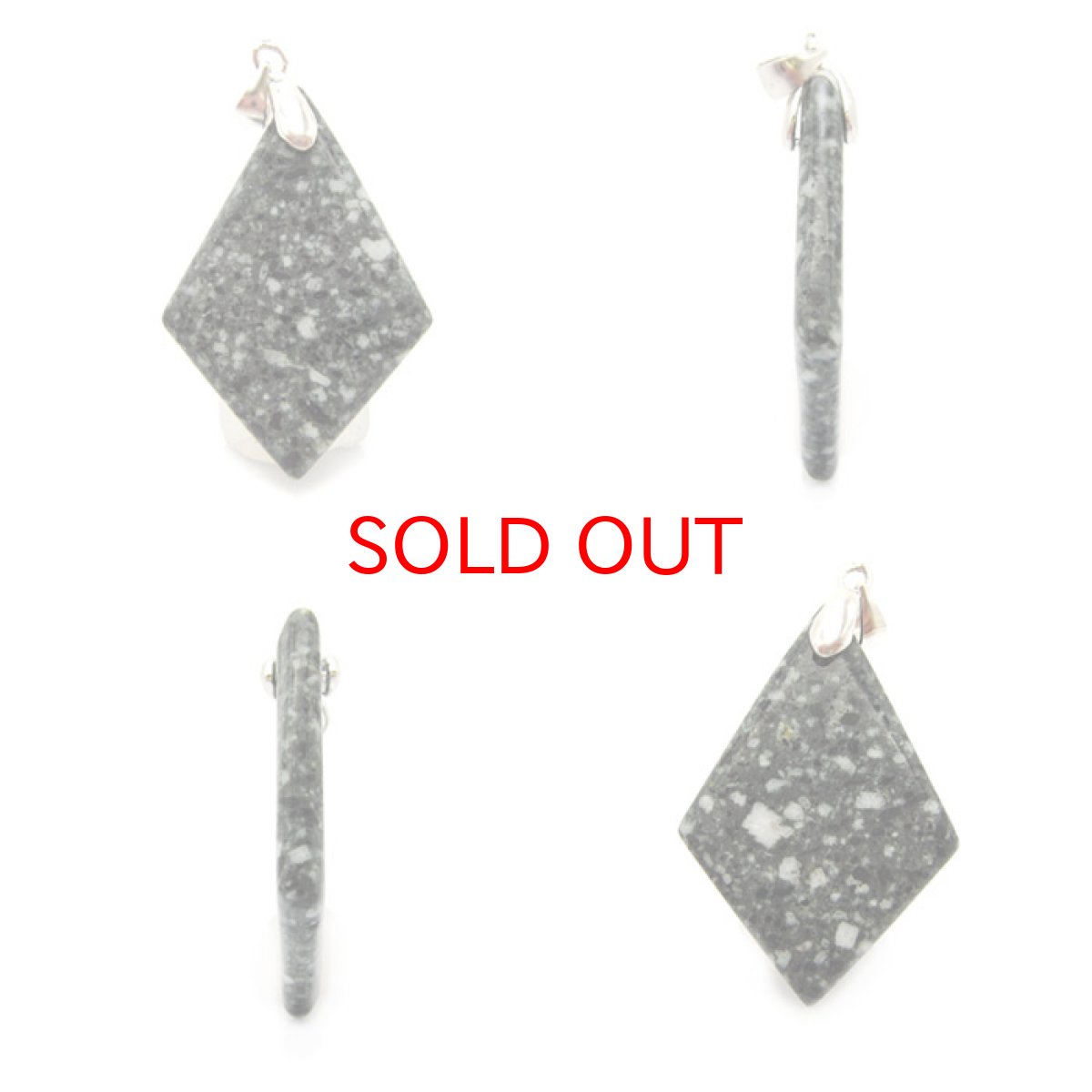 画像2: 遠野の銘石 ペンダントトップ 菱型 岩手県遠野産 とおのの銘石 ひし型 岩手 遠野 パワーストーン 天然石 (2)