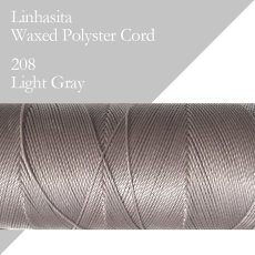 画像1: ワックスコード LINHASITA社製 ライトグレー/太さ1.0mm 長さ約160m/ ロウ引き紐 #208 (1)