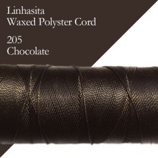 画像1: ワックスコード LINHASITA社製 チョコレート/太さ0.75mm 長さ約228m/ ロウ引き紐 #205 (1)