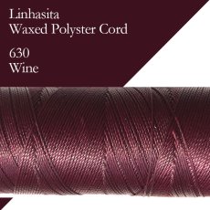 画像1: ワックスコード LINHASITA社製 ワイン/太さ0.75mm 長さ約228m/ ロウ引き紐 #630 (1)