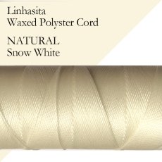 画像1: ワックスコード LINHASITA社製 スノーホワイト/太さ1.0mm 長さ約160m/ ロウ引き紐 #NATURAL (1)