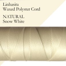 画像1: ワックスコード LINHASITA社製 スノーホワイト/太さ0.75mm 長さ約228m/ ロウ引き紐 #NATURAL (1)