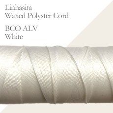 画像1: ワックスコード LINHASITA社製 ホワイト/太さ1.0mm 長さ約160m/ ロウ引き紐 #BCOALV (1)