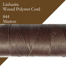 画像1: ワックスコード LINHASITA社製 マロン/太さ1.0mm 長さ約160m/ ロウ引き紐 #844 (1)